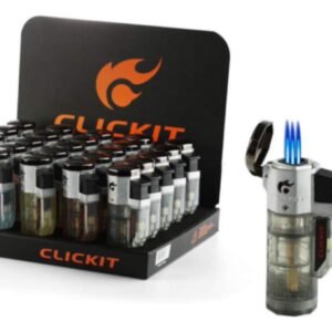 GH 10588 TRANSPARENT TRIPLE TORCH