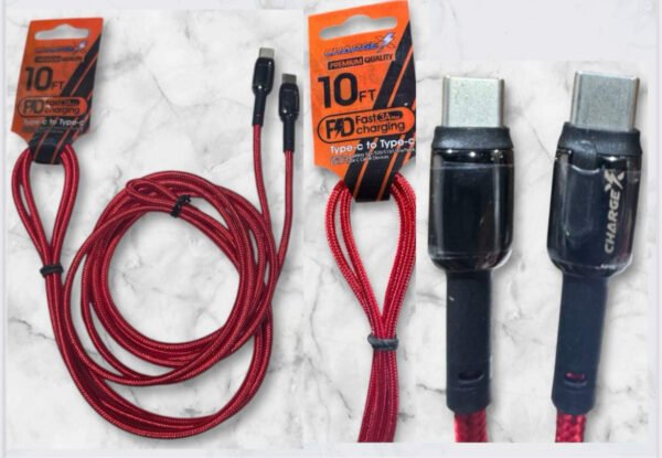 CELL PHONE ACCESSORIES:10FT TYPE C TO TYPE C CABLE