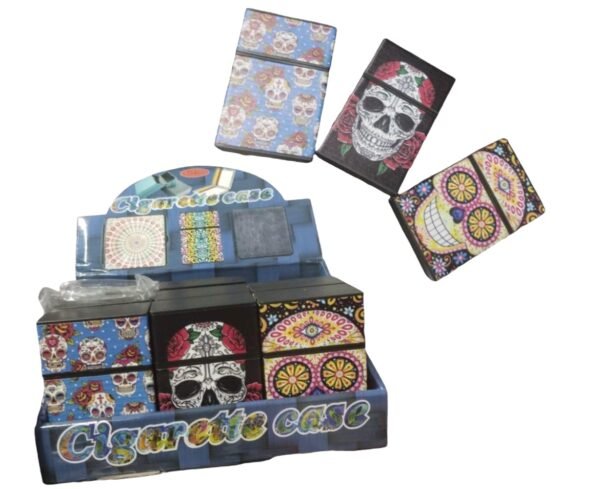 SMOKING ACCESSORIES:CIG CASE SUGAR SKULL