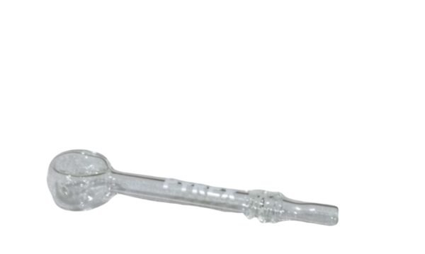 SMOKING ACCESSORIES:GLASS/METAL PIPE:CLEAR SPOON PIPE
