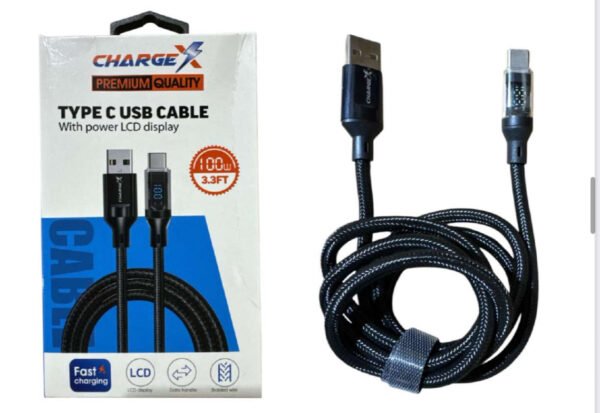 CELL PHONE ACCESSORIES:LCD SCREEN TYPE C BRAIDED CABLE