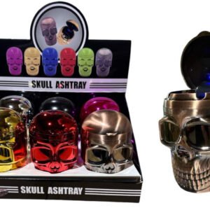 METAL SHINE SKULL ASHTRAY